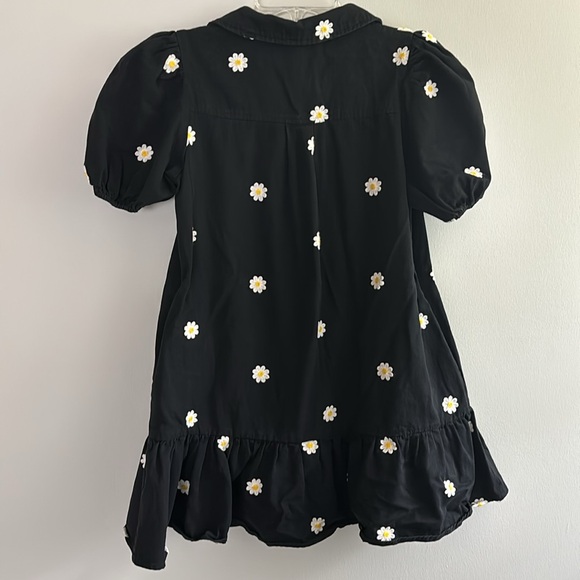 &Merci en Merci black collared puff sleeve daisy embroidered mini dress - Picture 6 of 9